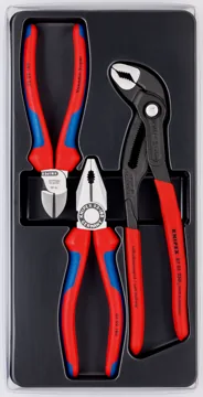 Knipex Set Kliješta Kombinovana + Sječice + Papagajke Cobra / 3 dijelni – 00 20 09 V01