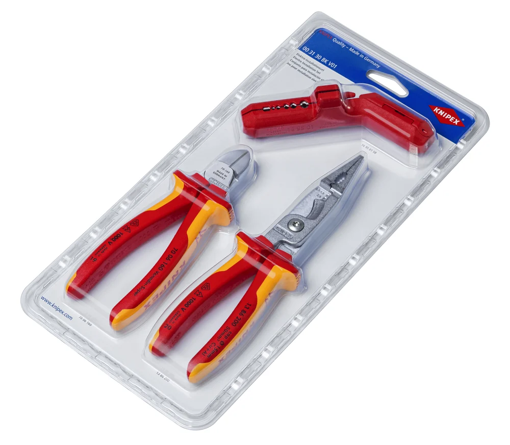Knipex Set Alata Za Elektro Instalacije 1000V / 3 dijelni – 00 31 30 BK V01