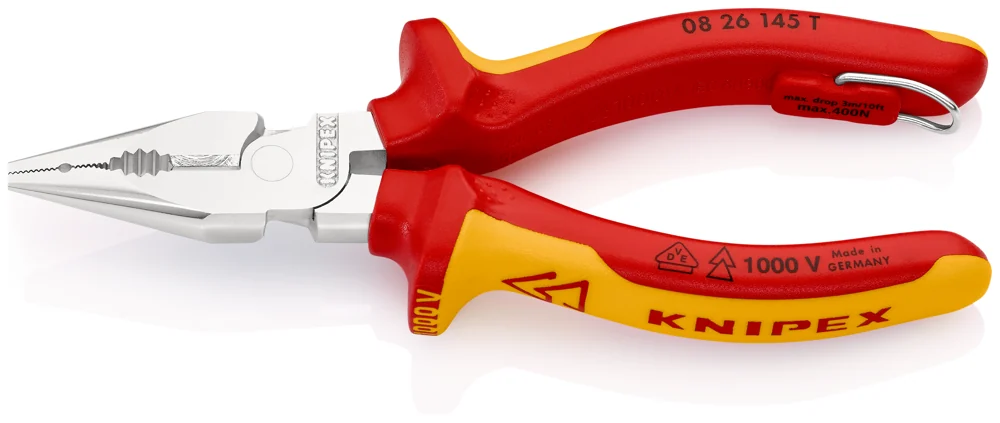 Knipex Kliješta Kombinovana Špicasta 145mm Sa Priveznicom 1000V – 08 26 145 T