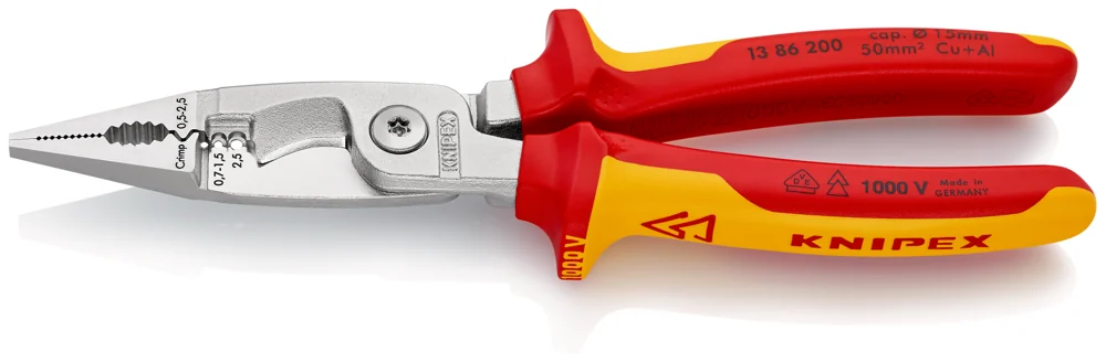 Knipex Kliješta Elektroinstalacijska Multifunkcionalna 200mm 1000V – 13 86 200