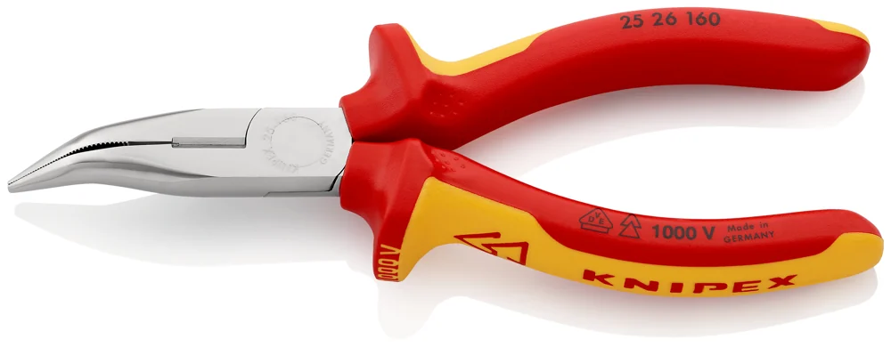 Knipex Kliješta Poluokrugla Špicasta Kriva 160mm 1000V – 25 26 160