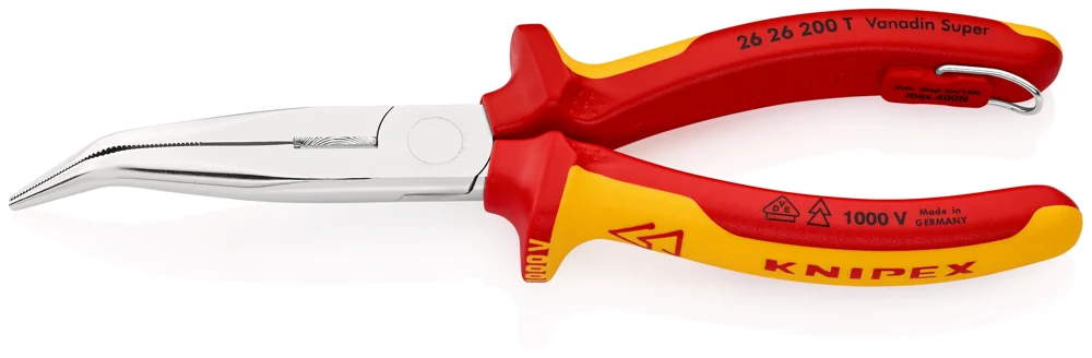 Knipex Kliješta Poluokrugla Špicasta Kriva 200mm 1000V – 26 26 200