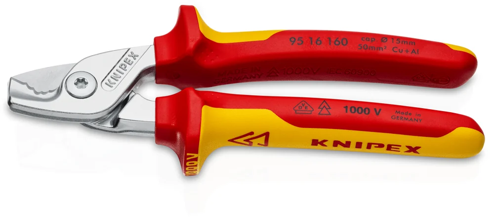 Knipex Škare Makaze 160mm Za Kablove StepCut fi 15mm / 50mm2 1000V – 95 16 160