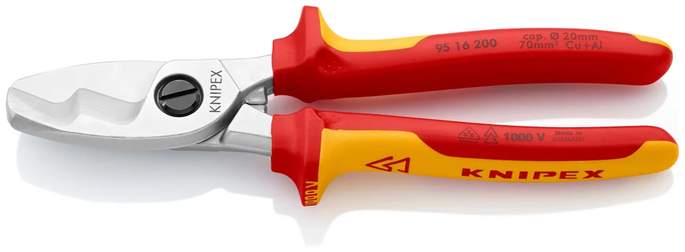 Knipex Škare Makaze Sa Dvostrukom Reznom Ivicom 200mm Za Kablove 70mm2 1000V – 95 16 200