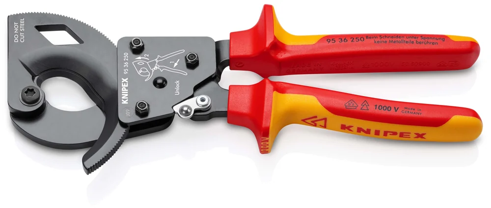 Knipex Škare Makaze 250mm Za Kablove fi 32mm / 240mm2 / 1000V – 95 36 250