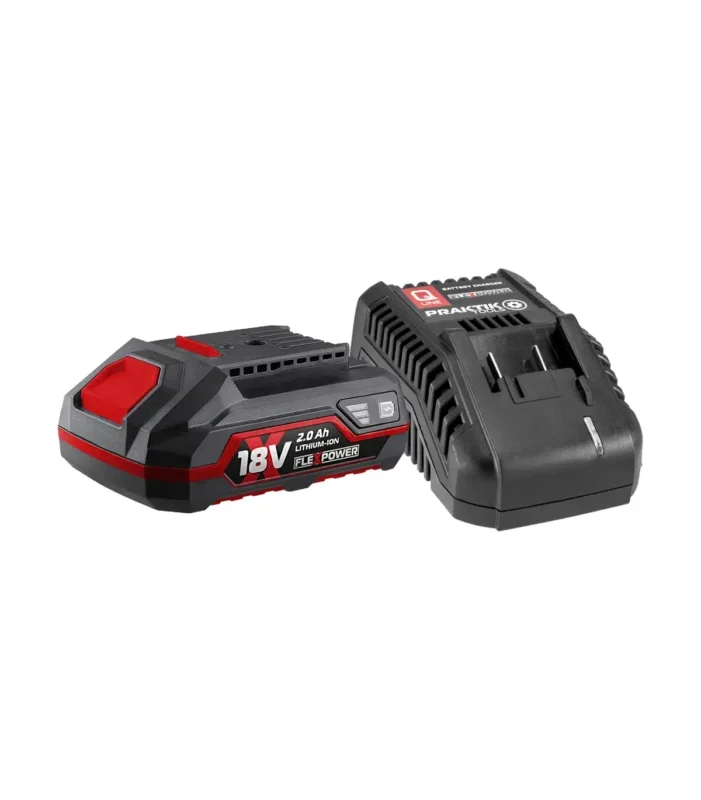 Praktik – Set baterija 2.0 Ah 18V + punjač PTQ133