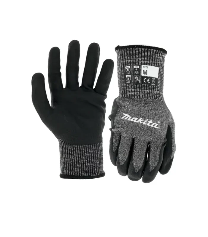 Makita – Radne rukavice Advanced FitKnit Cut Level 7, nitrilne, M, L, XL