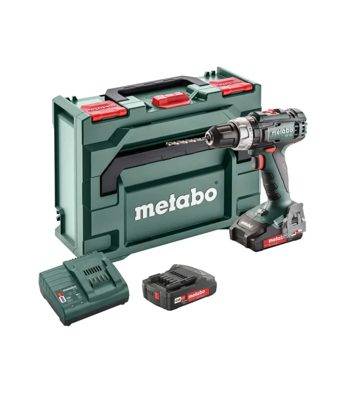 Metabo – Akumulatorska udarna bušilica – odvijač u setu sa dvije baterije 2.0 AH, punjačem i koferom SB 18 L
