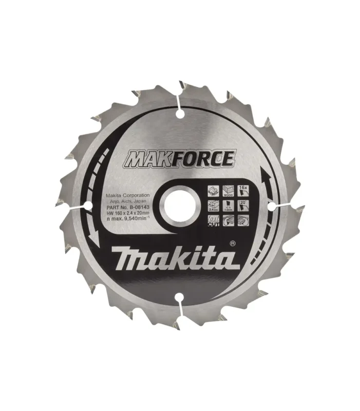 Makita – List / ploča za pilu Mak-Force 160×20 16Z (za drvo) B-32091