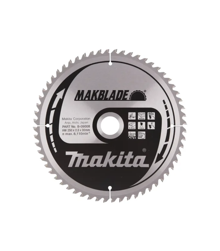 Makita – List / ploča za pilu Mak-Blade 250×30 60Z (za drvo) B-09008