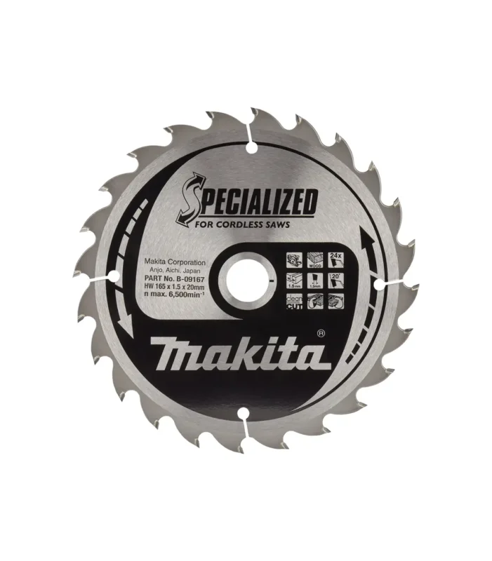 Makita – List / ploča za aku pilu Specialized 165×20 24Z (drvo) B-32904