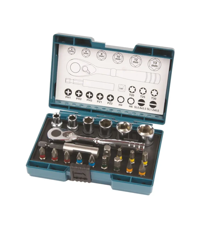 Makita – 21-dijelni set bitova sa račnom B-54081