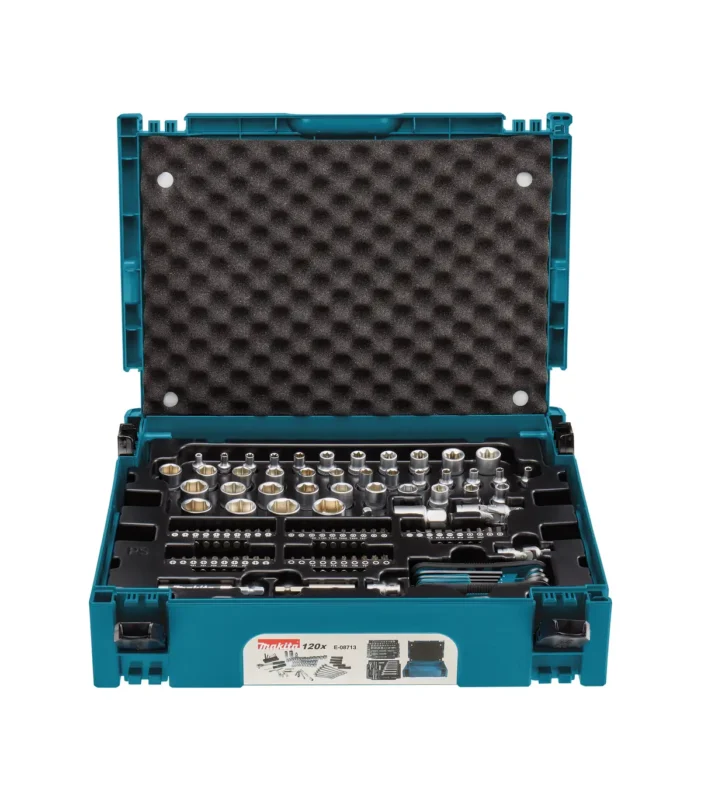 Makita – 120-dijelni set nasadnih ključeva i bitova u Makpac koferu E-08713