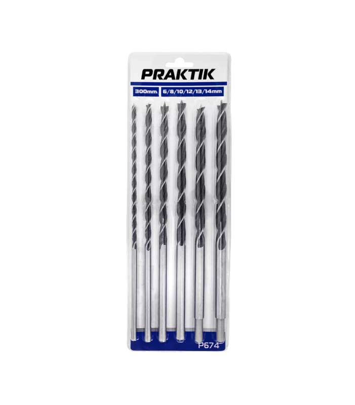 Praktik – 6-dijelna garnitura burgija za drvo 300 mm P674