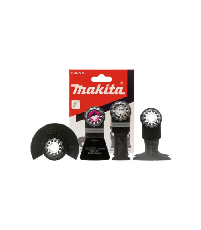 Makita – Set pribora za multifunkcijski alat 4-dijelni B-67505 – komplet za podove za DTM50, DTM51, DTM52, TM30D, TM3000C, TM3010C, M9800