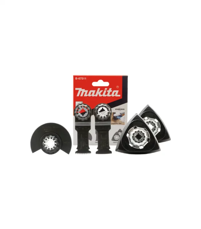 Makita – Set pribora za multifunkcijski alat 4-dijelni B-67511 – komplet za stolare za DTM50, DTM51, DTM52, TM30D, TM3000C, TM3010C, M9800