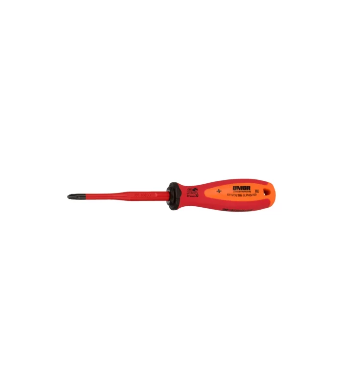 Unior – Izvijač plosnati / križni (SL/PH1) SLIM 80mm, izolirani VDE TBI 611VDETBI