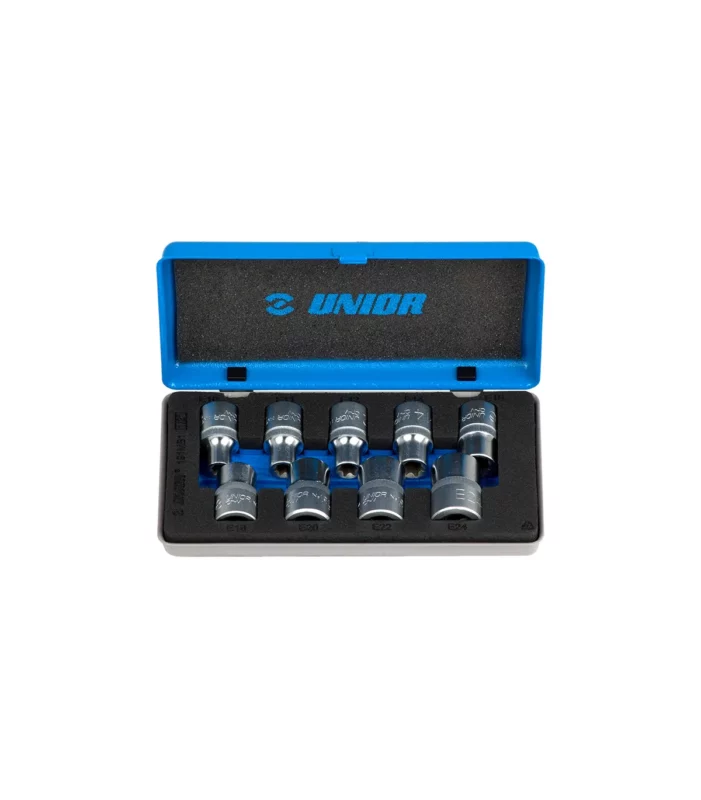 Unior – Garnitura nasadnih ključeva s unutrašnjim TX profilom, prihvat 1/2″, u metalnoj kutiji 191MB1