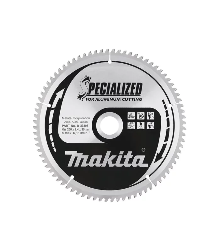 Makita – TCT Specialized list potezne kombinovane pile za aluminijum 250 mm, 250x30x1,8 mm 80Z B-33308