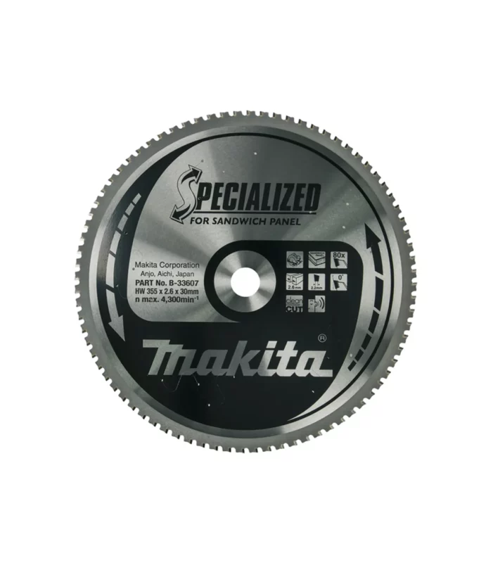 Makita – TCT Specialized list kružne pile za sendvič panele 355 mm, 355x30x2,2 mm 80Z B-33607