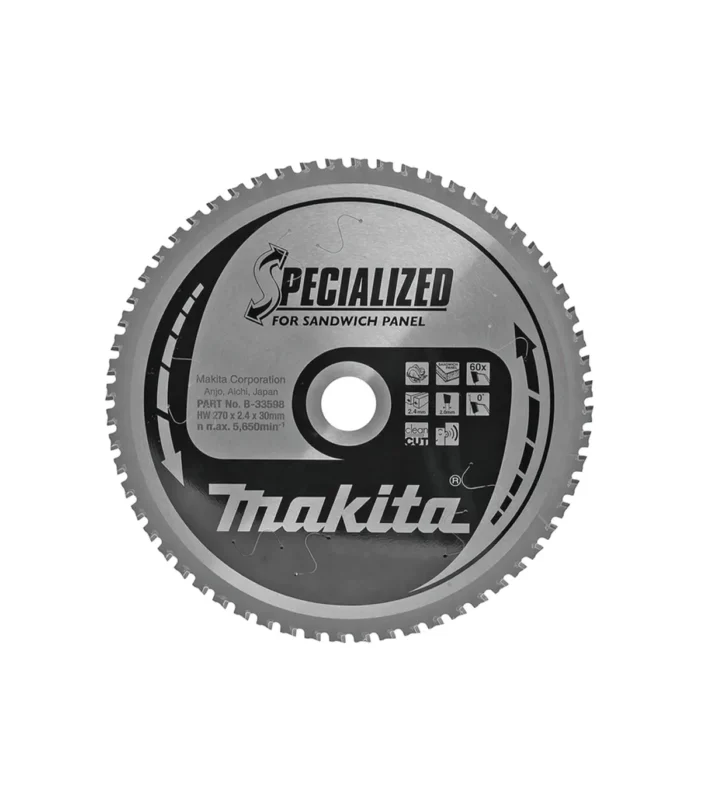 Makita – TCT Specialized list kružne pile za sendvič panele 270 mm, 270x30x2,0 mm 60Z B-33598