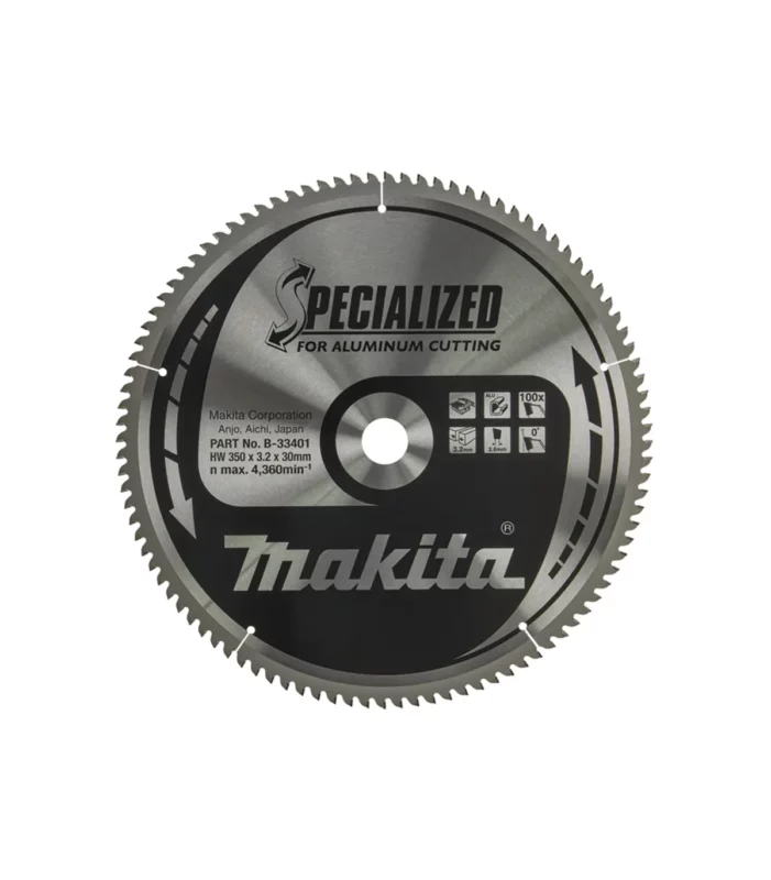 Makita – TCT Specialized list stolne kružne pile za aluminijum 350 mm, 350x30x2,6 mm 100 Z B-33401