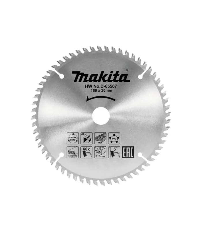 Makita – TCT list kružne pile višenamjenski 190 mm, 190x30x1,4 mm 60Z D-65595