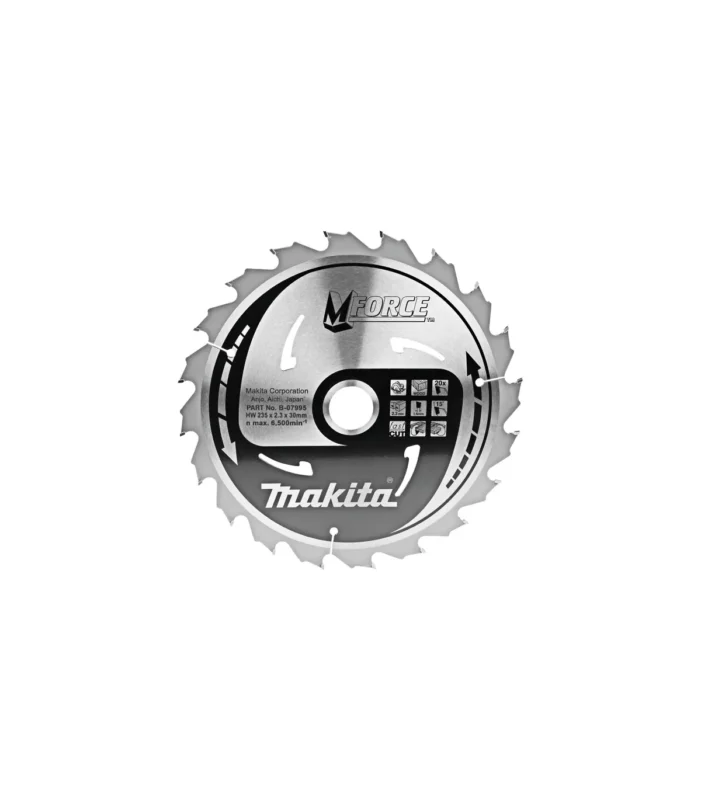 Makita – TCT Oštrica pile za  kružnu pilu za drvo 235x30x1,6 mm MForce B-07995