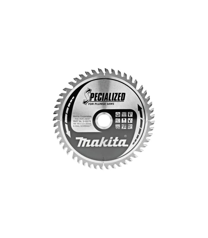 Makita  – TCT oštrica pile za kružnu pilu s uranjanjem za drvo 160x20x1,6 mm B-09260