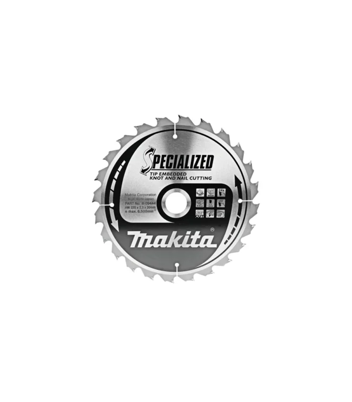 Makita – TCT oštrica pile za kružnu pilu za  drvo s čavlima 235x30x1,6 mm B-09444