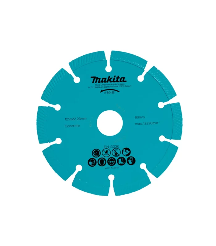 Makita – Dijamantna rezna ploča sa segmentnim valovitim rubom za beton 125×22,23 mm A-80438