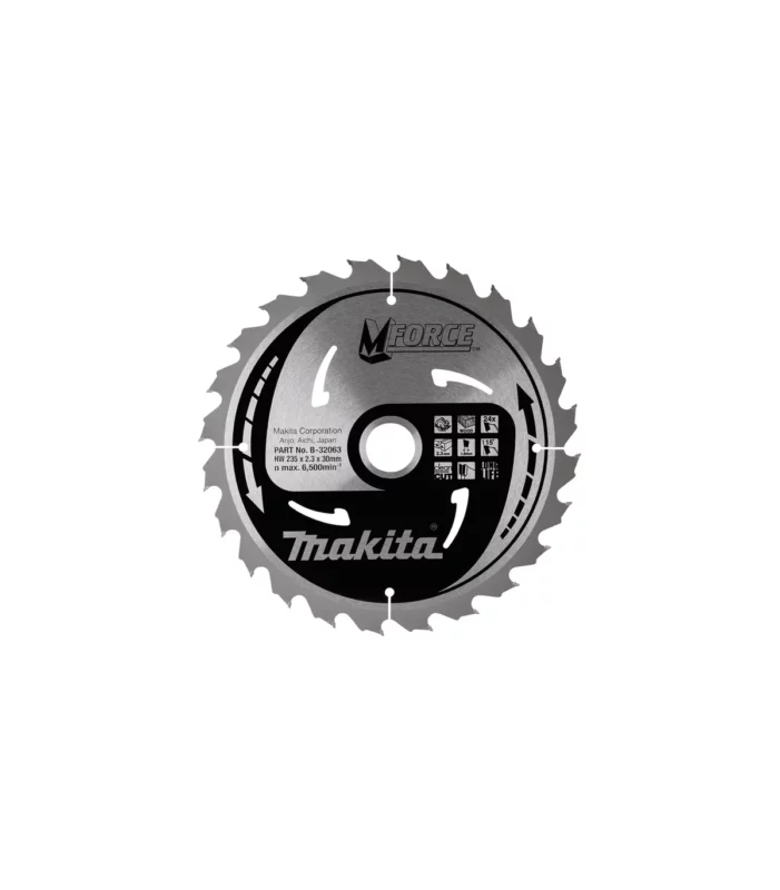 Makita – TCT oštrica pile MForce za kružne pile za drvo 235×30 mm 24Z B-32063