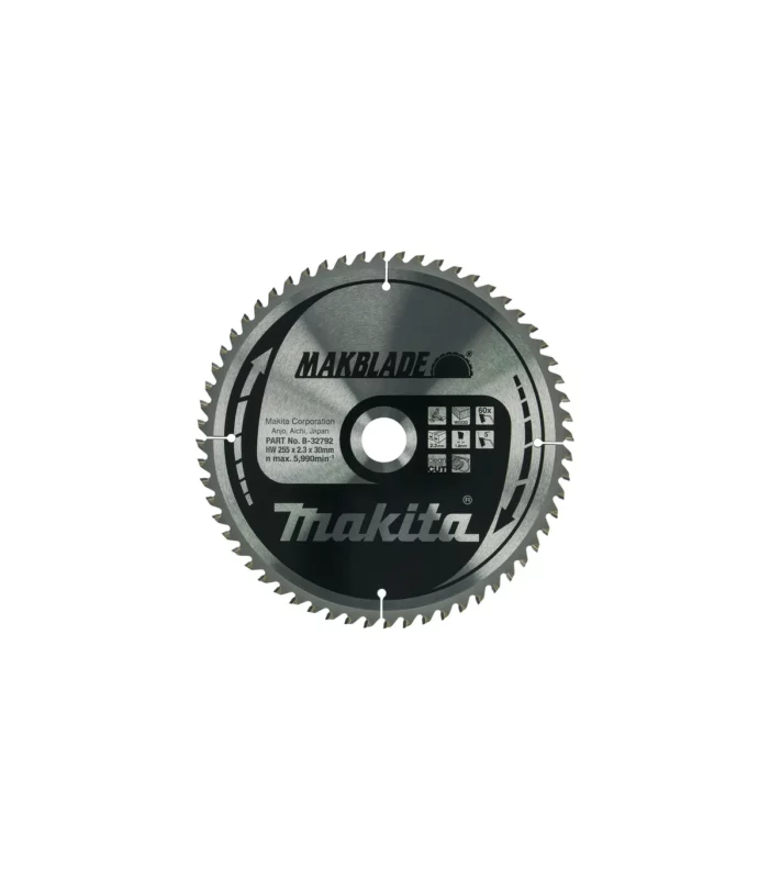 Makita – TCT oštrica pile MAKBlade za poteznu kombinovanu pilu za drvo 255×30 mm 60 Z B-32792